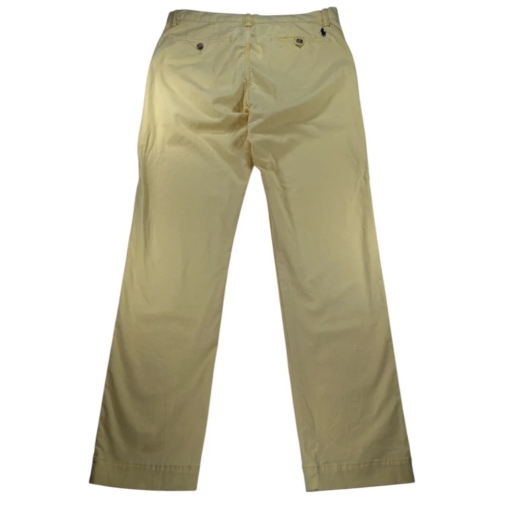 Polo Ralph Lauren Pants Chino Mens 32x32 Yellow Stretch Straight Fit